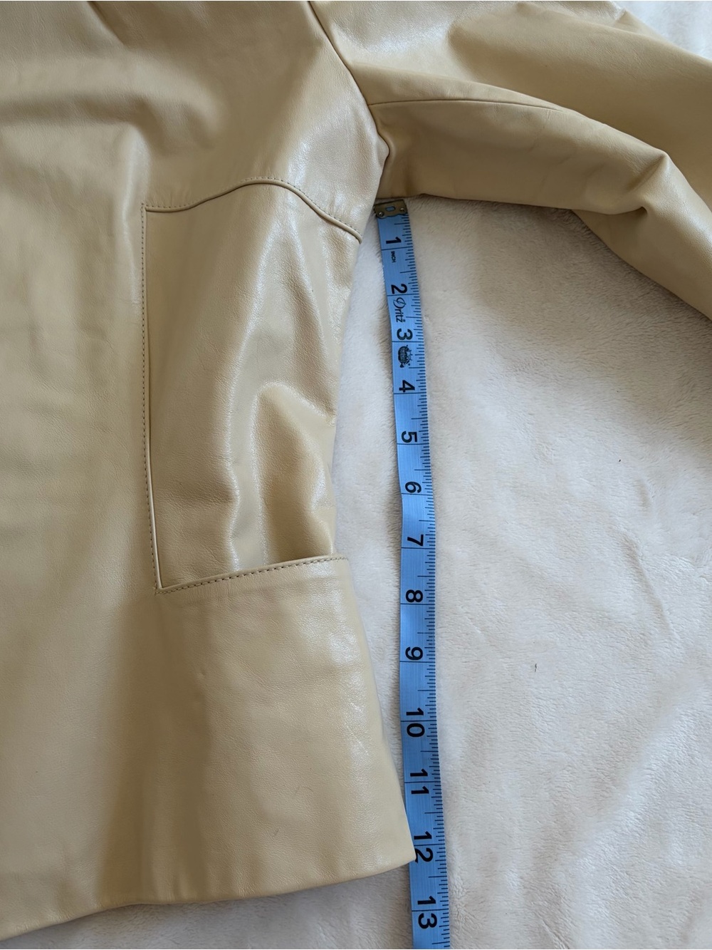 Pelle Studio Tan Real Leather Zip Jacket Size Medium - Picture 8 of 10